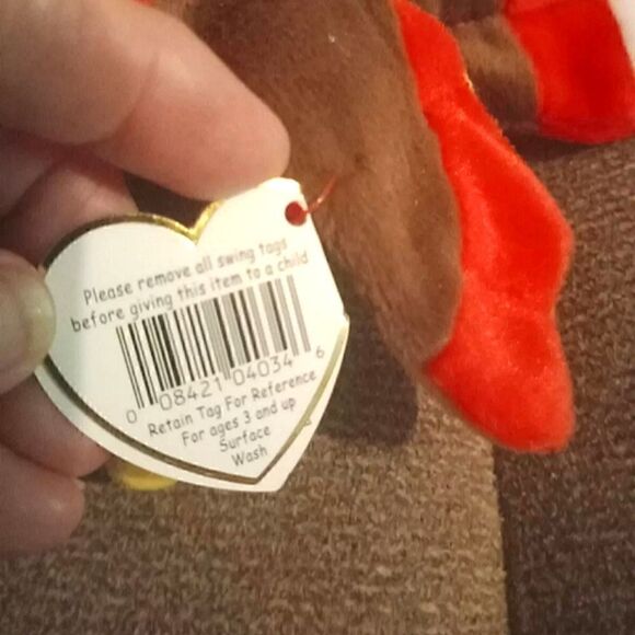 Ty Beanie Baby - GOBBLES the Turkey (5.5 Inch) NEW MINT with MINT TAGS Retired - Picture 3 of 4